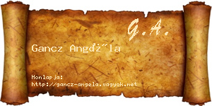 Gancz Angéla névjegykártya